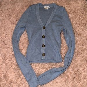 Fashion Nova Blue knit crop top size: Small